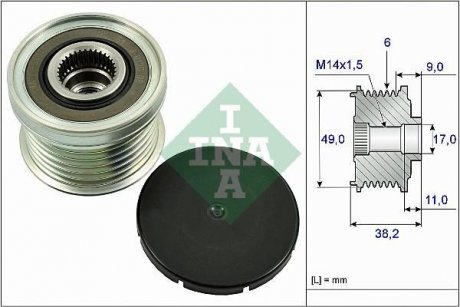 Шків генератора INA 535026810