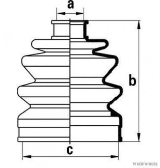 Пыльник приводного вала.) HERTH+BUSS JAKOPARTS J2860504