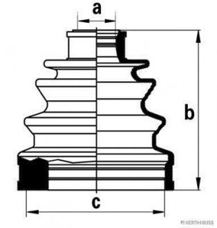 Пыльник приводного вала.) HERTH+BUSS JAKOPARTS J2861017