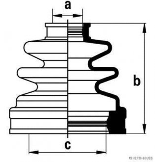 Пыльник приводного вала.) HERTH+BUSS JAKOPARTS J2882016
