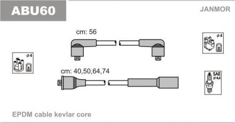 Провід В/В VW Golf/Passat/Polo 1.6/2.0 98-06 Janmor ABU60