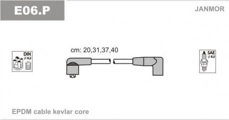 Проволока зажигания, набор Janmor E06P