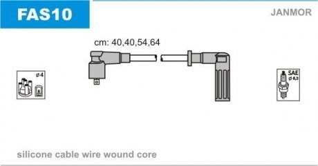 Проволока зажигания, набор Janmor FAS10