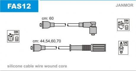 Проволока зажигания, набор Janmor FAS12