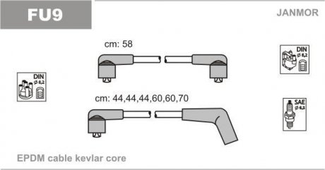 Провід В/В Ford Sierra/ Scorpio 2.4/2.9 Janmor FU9