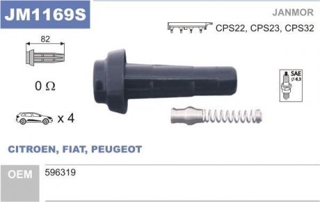 Защитный колпачок свечи зажигания Janmor JM1169S