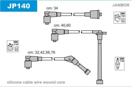 Проволока зажигания, набор Janmor JP140