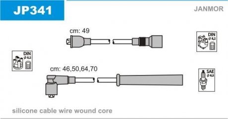 Проволока зажигания, набор Janmor JP341 (фото 1)