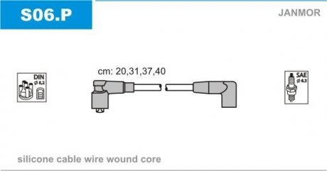 Проволока зажигания, набор Janmor S06P (фото 1)