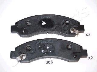 Тормозные колодки, дисковый тормоз (набор) JAPANPARTS PA006AF (фото 1)