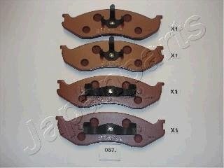 Тормозные колодки, дисковый тормоз (набор) JAPANPARTS PA057AF (фото 1)