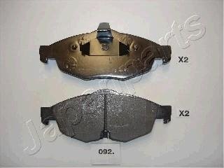 Тормозные колодки, дисковый тормоз (набор) JAPANPARTS PA092AF (фото 1)