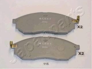 Гальмівні колодки, дискове гальмо (набір) JAPANPARTS PA115AF (фото 1)