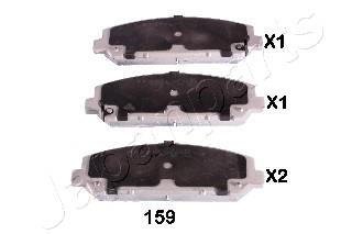 Колодки гальмівні INFINITI P. QX56 12- JAPANPARTS PA159AF