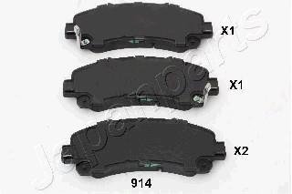 Тормозные колодки, дисковый тормоз (набор) JAPANPARTS PA914AF