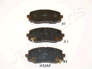 Тормозные колодки, дисковый тормоз (набор) JAPANPARTS PAH12AF (фото 1)