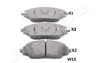 Колодки тормозные CHEVROLET P. AVEO 11- JAPANPARTS PAW15AF (фото 1)