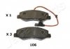 Колодки тормозные NISSAN T. NV400 2,3 DCI 11- JAPANPARTS PP106AF (фото 1)