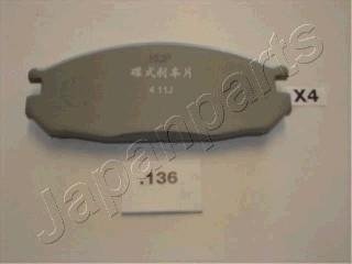 Тормозные колодки, дисковый тормоз (набор) JAPANPARTS PP136AF (фото 1)