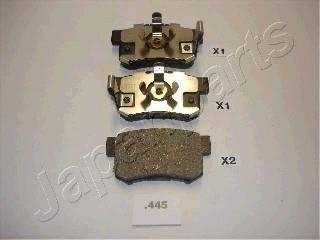 Гальмівні колодки, дискове гальмо (набір) JAPANPARTS PP445AF (фото 1)