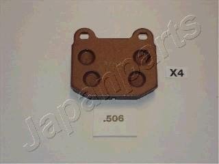 Гальмівні колодки, дискове гальмо (набір) JAPANPARTS PP506AF