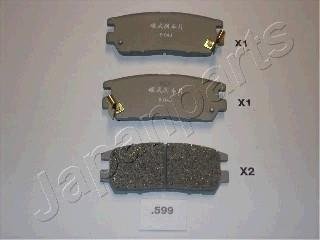 Комплект тормозных колодок, дисковый тормоз PP-599AF JAPANPARTS PP599AF