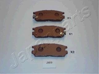 Тормозные колодки, дисковый тормоз (набор) JAPANPARTS PP999AF (фото 1)