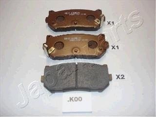 Комплект тормозных колодок, дисковый тормоз PP-K00AF JAPANPARTS PPK00AF