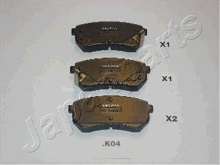 Тормозные колодки, дисковый тормоз (набор) JAPANPARTS PPK04AF