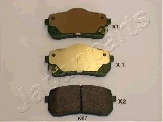 Тормозные колодки, дисковый тормоз (набор) JAPANPARTS PPK07AF