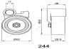 Ролик ременя ГРМ Toyota Land cruiser 80 4.2 (95-97),Chrysler 3003.5 (04-12) (4524 JAPKO 45244 (фото 2)