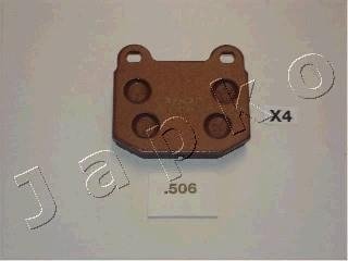 Тормозные колодки, дисковый тормоз (набор) JAPKO 51506 (фото 1)