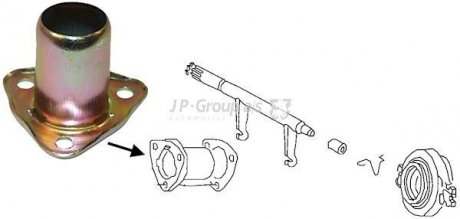 Направляюча втулка вичимного Audi 80/100/T3/Passat -92 JP GROUP 8130300100