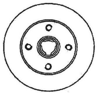 Диск гальмівний GOLF II/II/PASSAT 226mm /T/ IBIZA/CORDOBA/LUPO/POLO/VENTO Jurid 561460JC (фото 1)