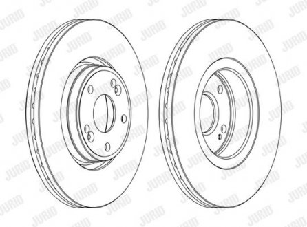 Диск гальмівний LAGUNA II ! 300mm 5otw Jurid 562381JC1 (фото 1)