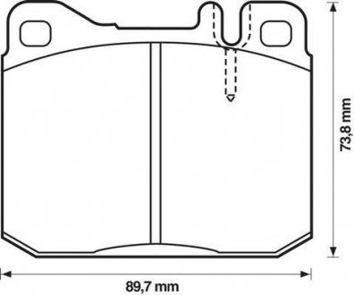 Тормозные колодки, дисковый тормоз (набор) Jurid 571278J (фото 1)