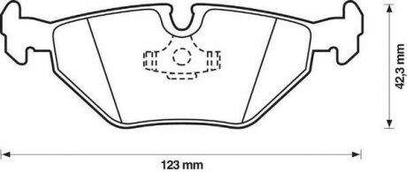 Тормозные колодки, дисковый тормоз (набор) Jurid 571387J