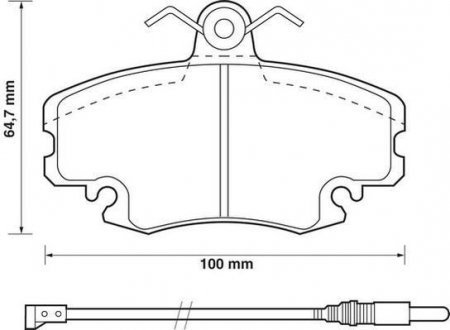 Тормозные колодки, дисковый тормоз (набор) Jurid 571526D (фото 1)