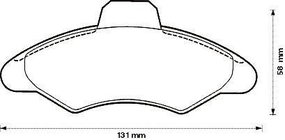 Тормозные колодки, дисковый тормоз (набор) Jurid 571726J