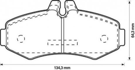 Тормозные колодки, дисковый тормоз (набор) Jurid 571946J (фото 1)