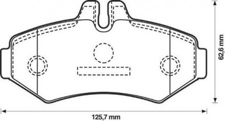 Тормозные колодки, дисковый тормоз (набор) Jurid 571950J (фото 1)