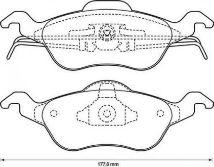 Тормозные колодки, дисковый тормоз (набор) Jurid 571967J (фото 1)