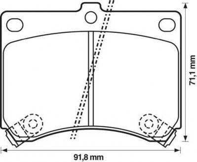 Тормозные колодки, дисковый тормоз (набор) Jurid 572146J