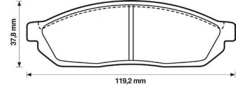 Тормозные колодки, дисковый тормоз (набор) Jurid 572250J