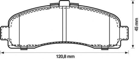 Тормозные колодки, дисковый тормоз (набор) Jurid 572257J (фото 1)