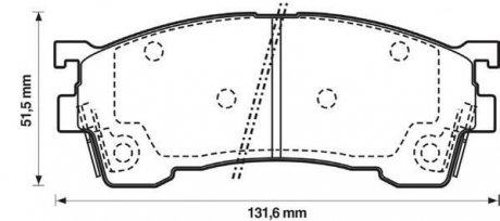 Тормозные колодки, дисковый тормоз (набор) Jurid 572325J (фото 1)