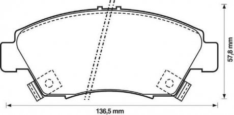 Тормозные колодки, дисковый тормоз (набор) Jurid 572340J