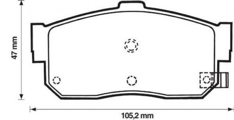 Тормозные колодки, дисковый тормоз (набор) Jurid 572376J