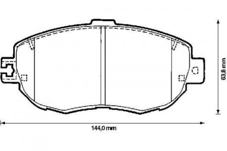 Тормозные колодки, дисковый тормоз (набор) Jurid 572380J