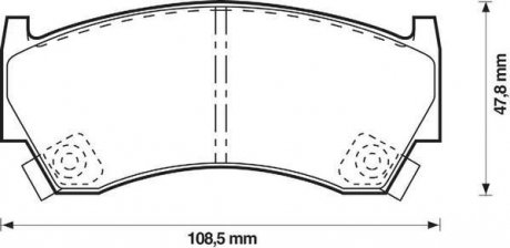 Тормозные колодки, дисковый тормоз (набор) Jurid 572396J (фото 1)